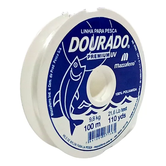 Linha Mono Dourado Premium 0,60mm 37,5lbs 100m - Mazzaferro