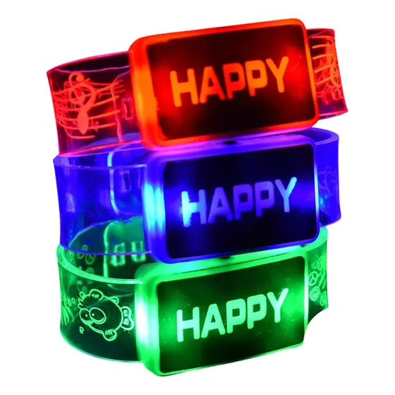 Combo 10 Pulseras Happy Luminosas