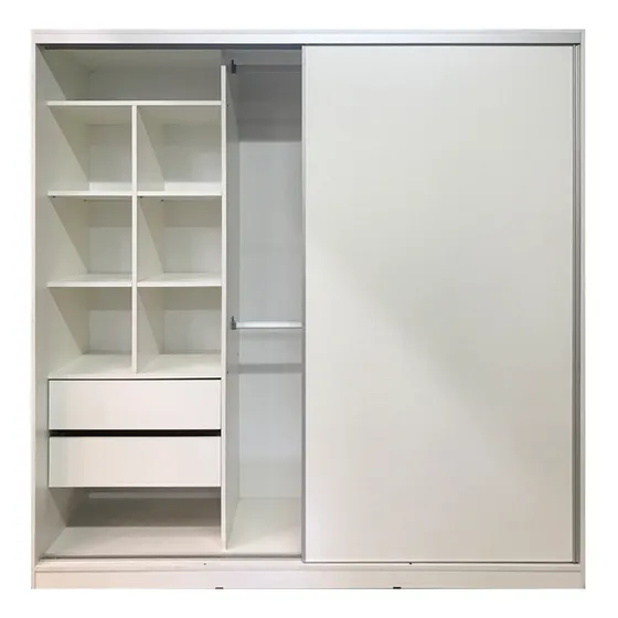 Placard Ropero Carpintería Rivadavia 180 x 180 - Puertas Corredizas - Perfileria de Aluminio Superior e Inferior