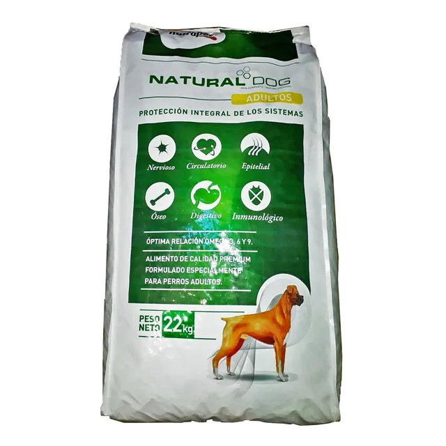 Alimento Natural Dog Premium natural dog premium adulto para perros adulto todos los tamaños sabor carne de 22 kg