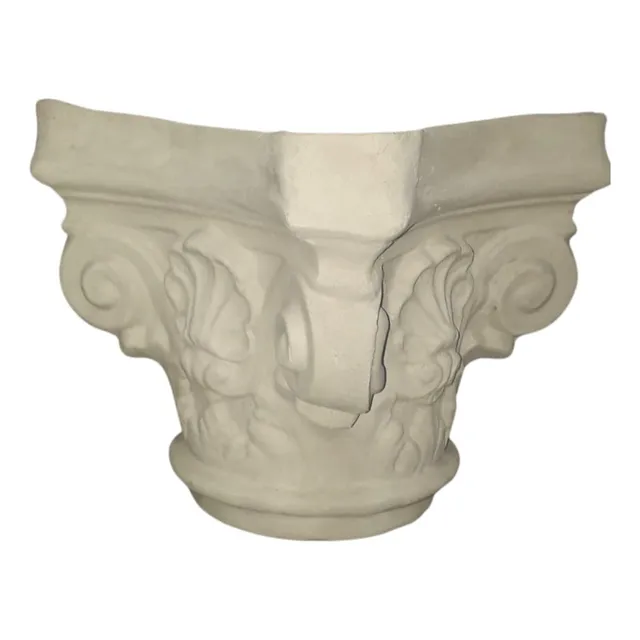 Medio Capitel Corintio De Cemento - Columnas - Decoración - 