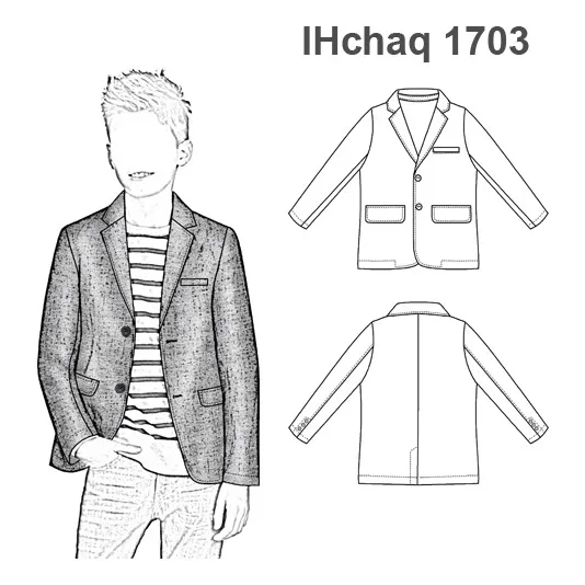 Molde, Patrón Chaqueta Semi Formal Niño Nene
