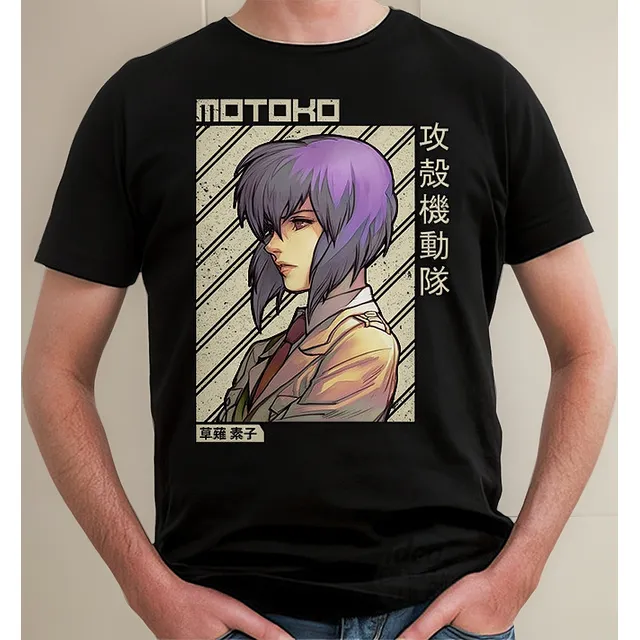 Remera Ghost In The Shell Motoko 01 (negra:) Ideas Mvd