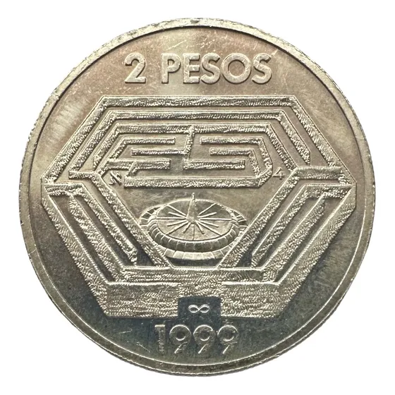 Argentina - 2 Pesos - Año 1999 - Cj #7.2 - Borges - Km #128