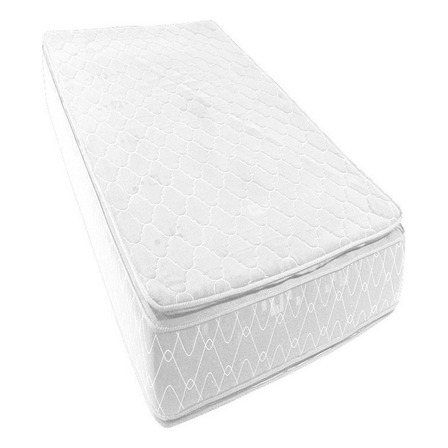 Colchón 1 Plaza Multiflex Espuma Alta Densidad Doble Pillow Color Blanco Colchón 1 Plaza Multiflex Espuma Alta Densidad Doble Pillow Color Blanco