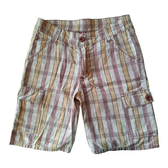 Shorts O Bermudas Ajedrez Beige Para Niños Talla 4 Wilson