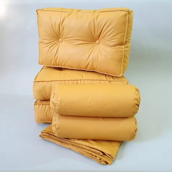 Kit Divan Eco Cuero 5 Almohadones + Funda Medida Especial