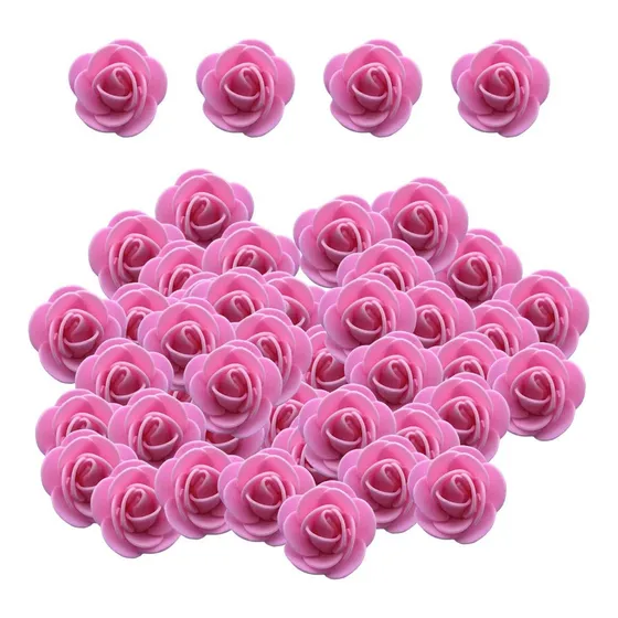 Compatível 500 Mini Cabeças De Rosas Artificiais, Arranjo