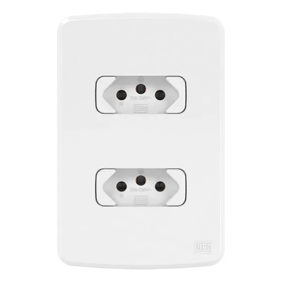Conjunto Tomada Dupla 2p+t 20a / 10a Composé Branco Weg