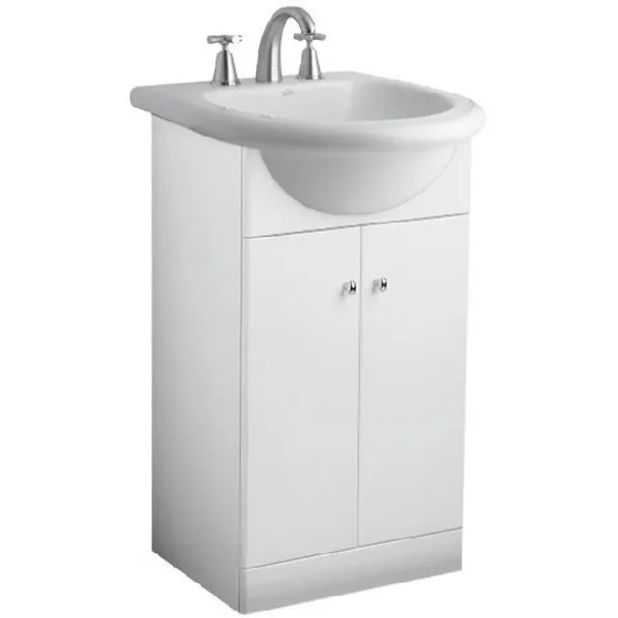 Vanitory 50 Cm Para Bacha Avigñon Ferrum S/mesada Bco 2puert