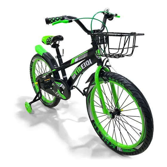 Bicicletas Infantil Niños Y Niña Rin 16 18 Y 20 Mismo Precio Color Negro/verde Tamaño Del Marco 16