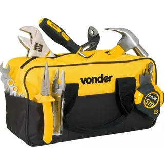 Bolsa Maleta Ferramentas Em Lona Com 8 DivisÔes Externas Cor Preto - Amarelo Bolsa Maleta Ferramentas Em Lona Com 8 DivisÔes Externas Cor Preto - Amarelo