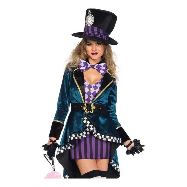 Disfraz De Halloween De Sombrerero Loco Para Mujer