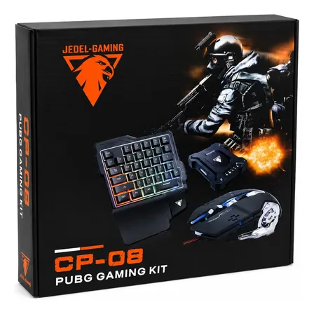 Kit Gamer Jedel Cp-08 Teclado Y Mouse Para Celular Pubg Negro