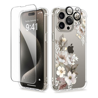 Funda Transparente Para iPhone + Mica Pantalla + Mica Cámara Funda Transparente Para iPhone + Mica Pantalla + Mica Cámara
