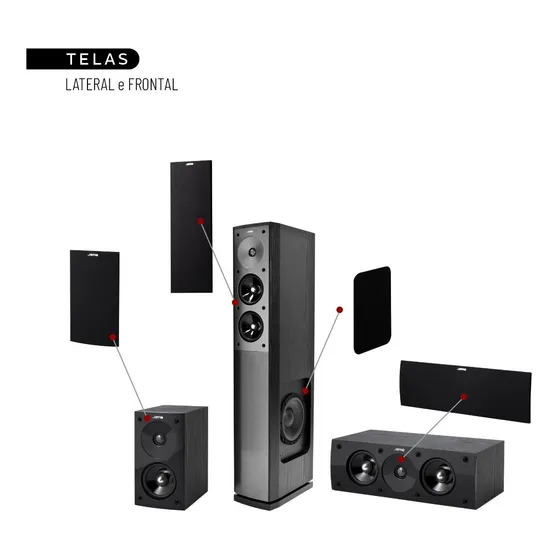 Caixa Home Theater Jamo S 606 Hcs 3 Black Ash Cinema Em Casa Cor Preto