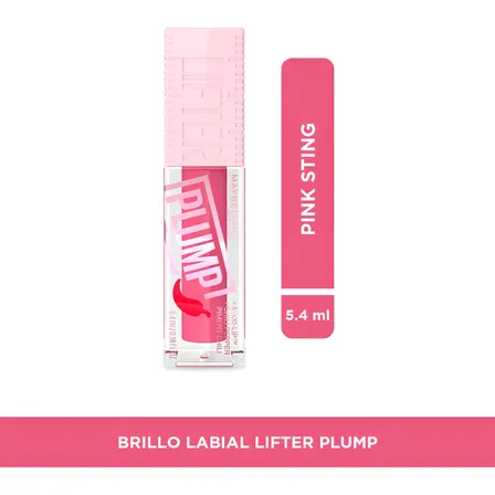 Lifter Gloss Plump, Lip Plumping Gloss Make, Maybelline Acabado Brillante Color 003 Pink Sting