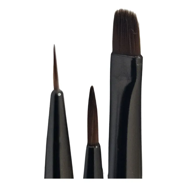 Kit 3 Pinceis Fino Intermediário E Lingua De Gato