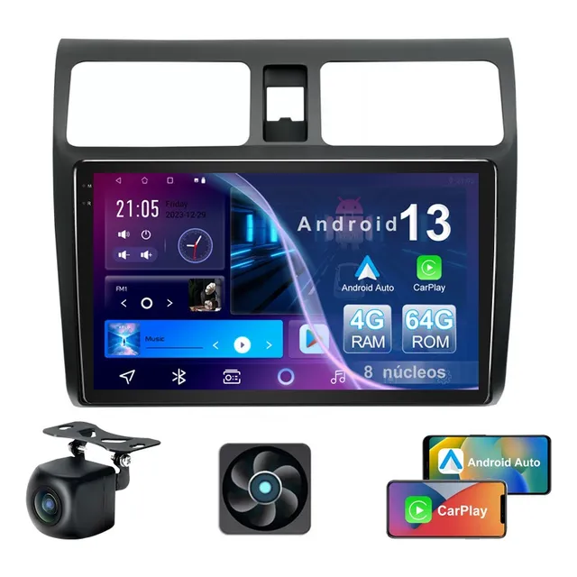 Estéreo 4+64g Android Auto Para Suzuki Swift 2005-2010 Gps