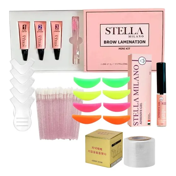 Kit Brow Lamination Lash Lifting Stella Milano 7g Acessórios