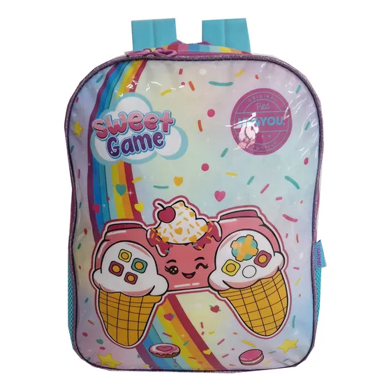 Mochila Escolar Lucxel Sweet Game Sorvete/ Unicórnio 20l