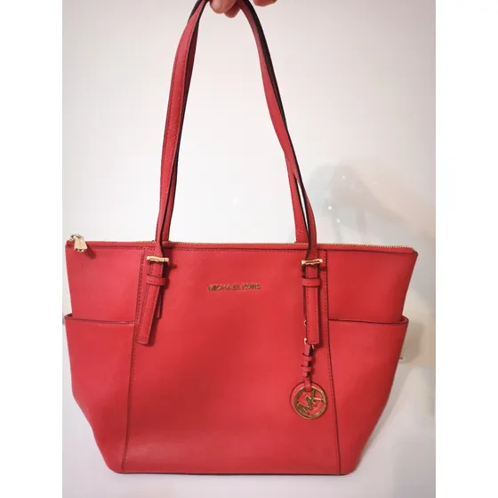 Cartera Michael Kors Tote Jet Set Original Roja