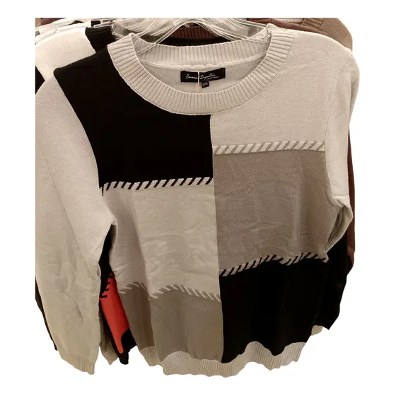 Suéter De Dama, Combinado En Dos Colores. Tallas S-m/l-xl