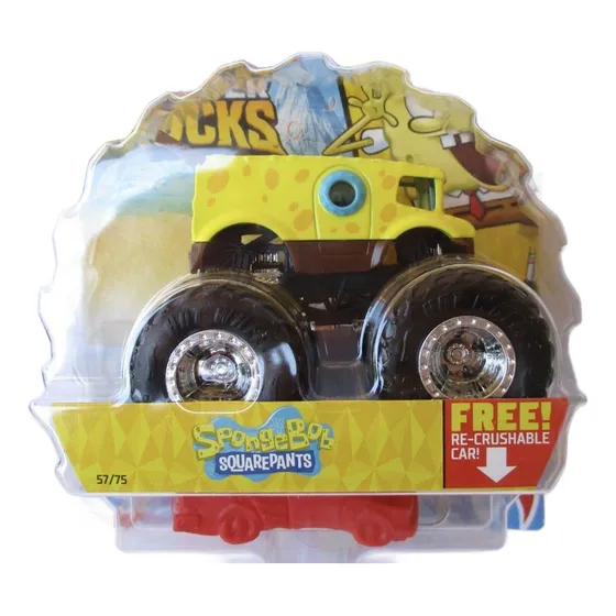 Hot Wheels Monster Trucks Bob Esponja Miniatura 1/64 Carrinh