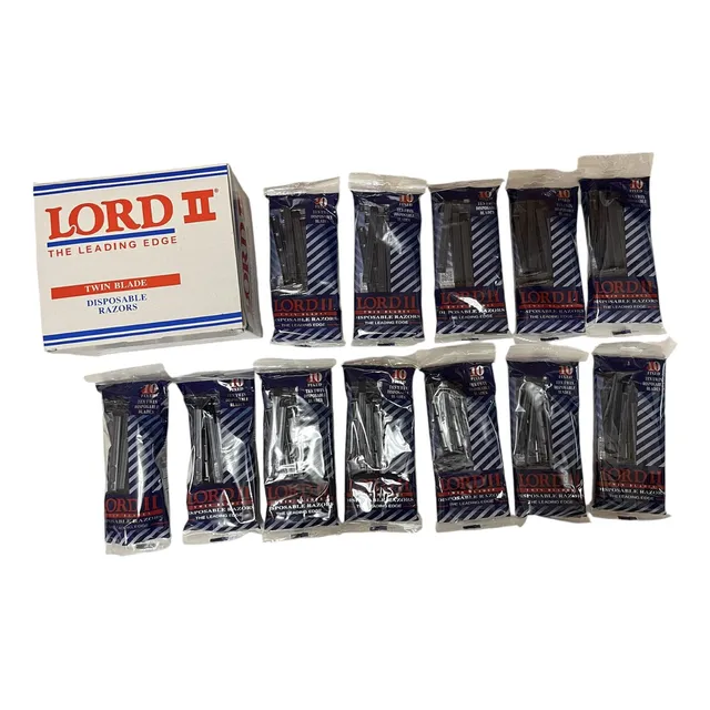 Set De Rastrillos Desechables Lord Ii - Caja Con 120 Piezas