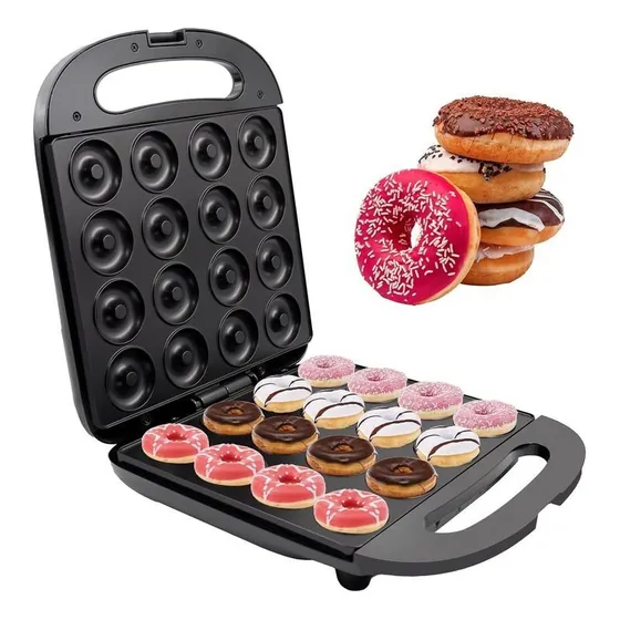 Donas Caseras Maquina 16 Donas Antiadherente 2 Años Color Negro