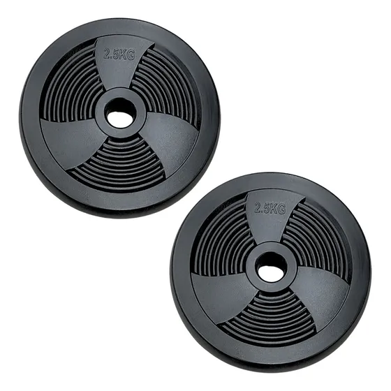 2 Anilhas 2,5kg Peso P/ Halter Barra Supino Fitness Academia
