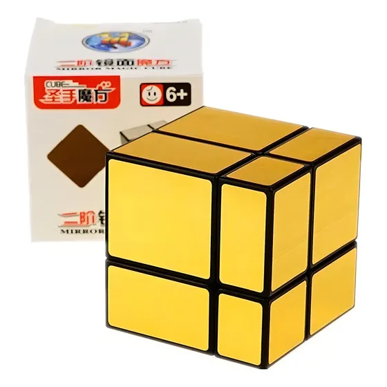 Cubo Rubik Mirror Magic 2x2x2 Espejo 7172a Color De La Estructura Dorado