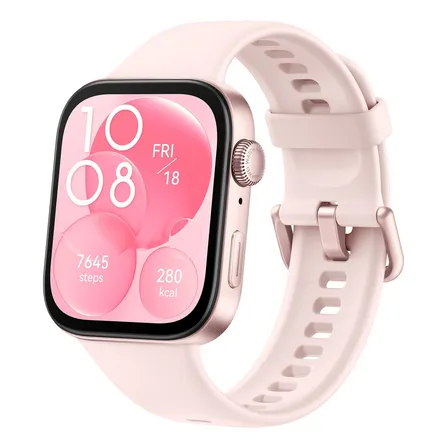 Smartwatch HUAWEI WATCH FIT 3, Reloj inteligente Pantalla AMOLED de 1.82"", Diseño Ultradelgado, Monitoreo del Ejercicio, Gestión de la Salud, Batería de 10 Días, Compatible con iOS y Android, Rosa