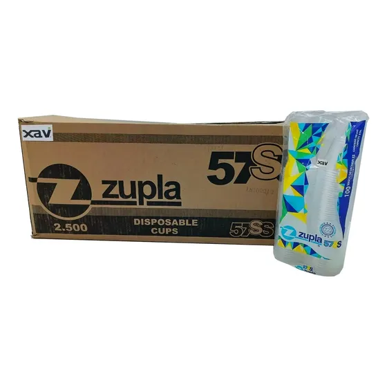 Caja 25x100 Vaso Plastico Desechable 5oz V57 Zupla 4047 Xavi