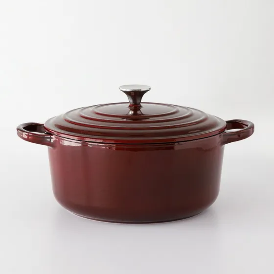 Cacerola Olla Apto Horno Con Asas Hierro Enlozado 25 Cm