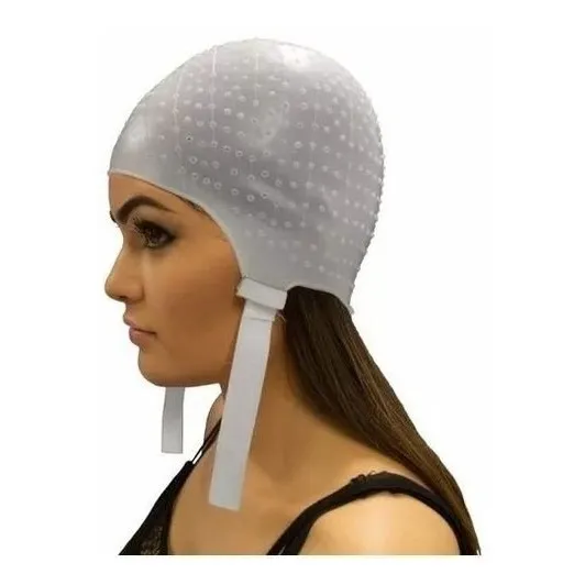 Touca De Silicone Para Mechas, Luzes, Reflexo - Dompel Cor Branco