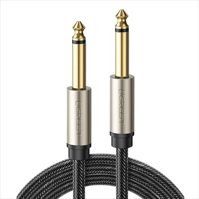 Cable De Audio 6.5mm Macho A 6.5mm Macho 5 Mts Negro Ugreen