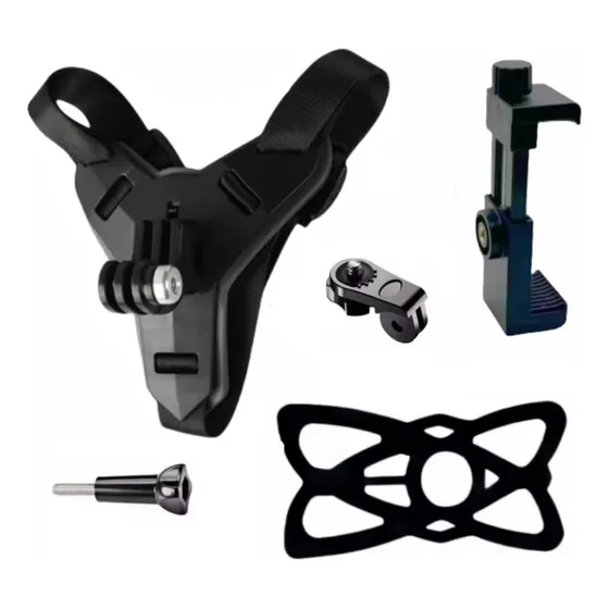 Suporte Celular Capacete/ Mini Câmera / Gopro/ Queixeira