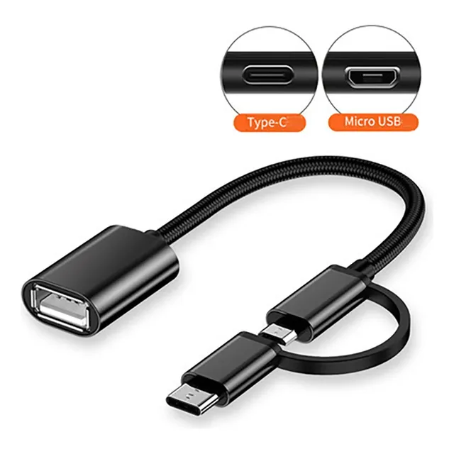 Cable Adaptador Otg Micro Usb Macho A Usb Hembra Tablet Andr