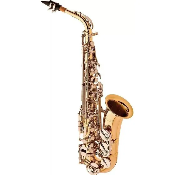 Sax Alto Eagle Sa 500 Laqueado C/ Chaves Niqueladas Cor Laqueado E Niquelado