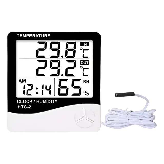 Reloj Termohigrometro Digital Sonda Temperatura Humedad Htc2