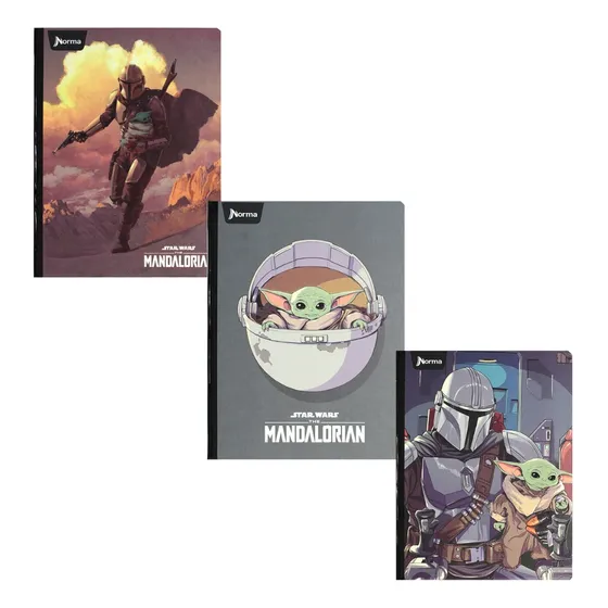 Cuaderno Cosido Cuadriculado 100h Mandalorian Baby Yoda X3 U