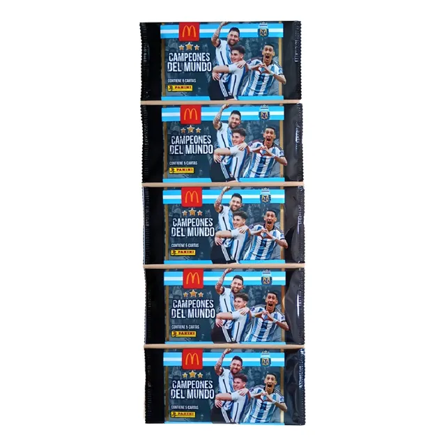 Lote X 5 Sobres Cartas Campeones Del Mundo Mcdonalds Panini