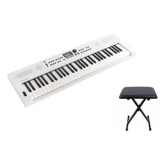 Teclado Roland Go Keys 5 Wh Branco + Banco