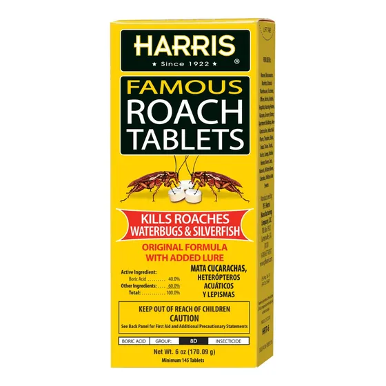 Tabletas Para Cucarachas Harris Larga Duración Fácil Ocultar
