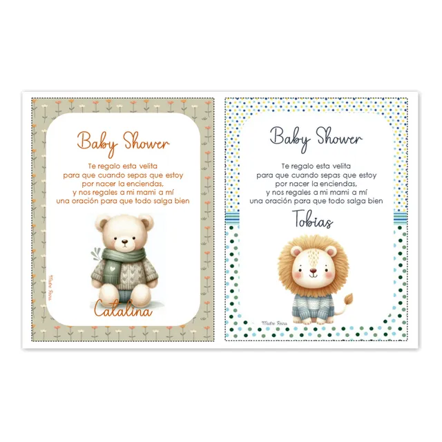 Tarjeta Imprimible Para Velita De Nacimiento Baby Shower