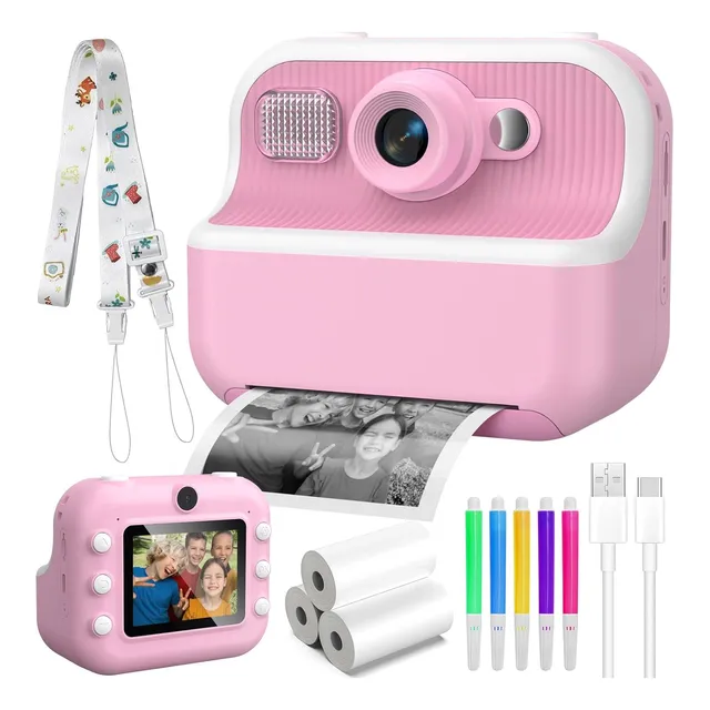 Cámara Instantánea Impresión Automática Para Niñas 8-1