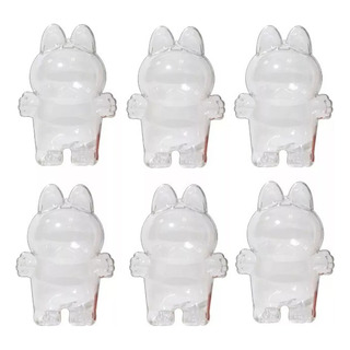 Funda Protectora Transparente De Plástico Portátil Labubu*6p Funda Protectora Transparente De Plástico Portátil Labubu*6p
