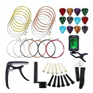 Kit De Herramientas Para Cambio De Cuerdas De Guitarra, 46 P Kit De Herramientas Para Cambio De Cuerdas De Guitarra, 46 P