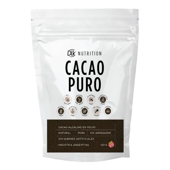 Cacao Puro En Polvo 120gr Dlk Nutrition